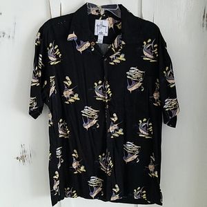 Guy Harvey Black Swordfish Print Button-down